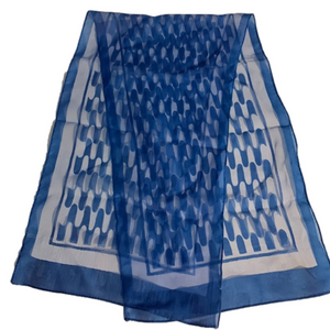 Sheer wavy patterned scarf